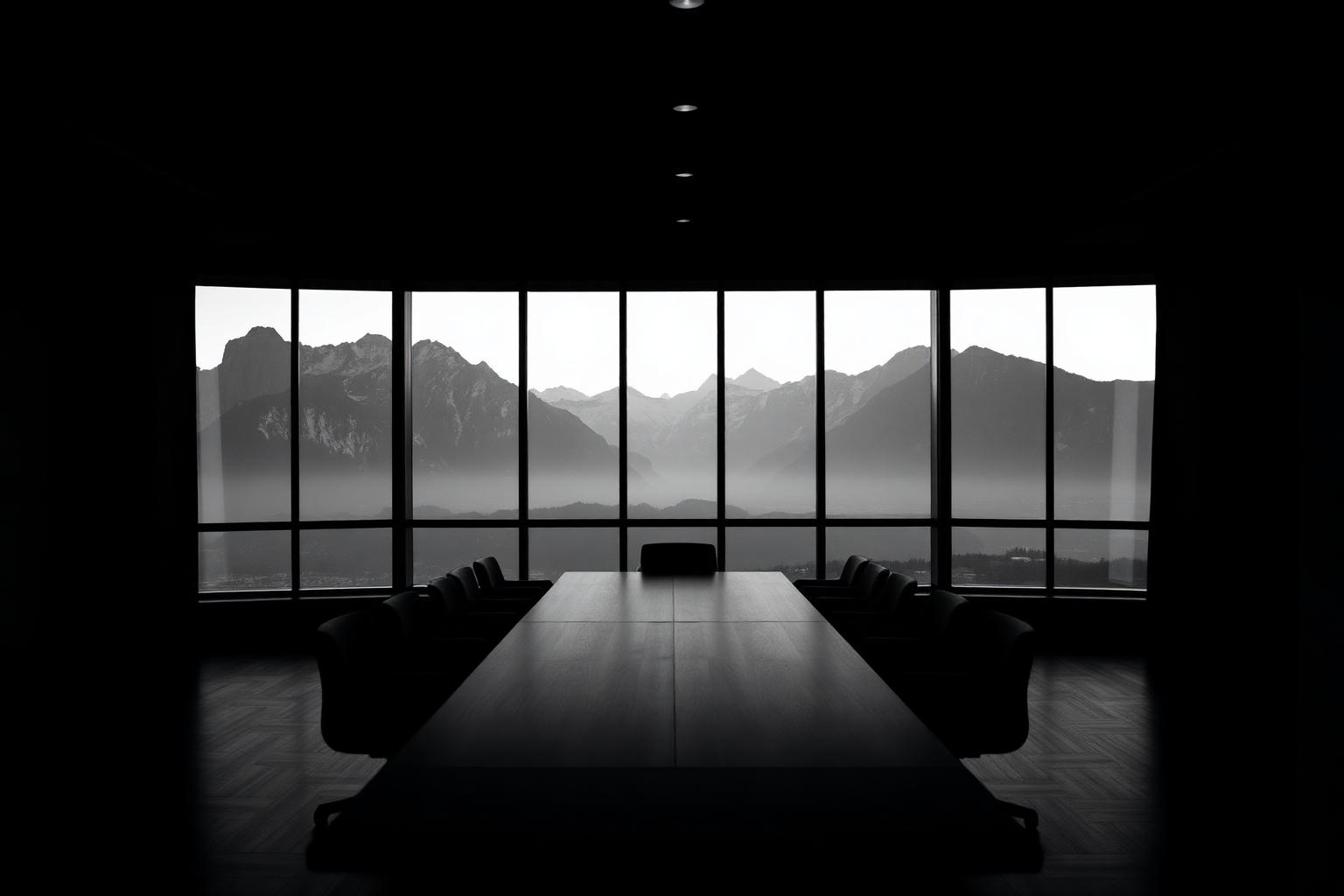 Salle de réunion avec vue sur les Alpes